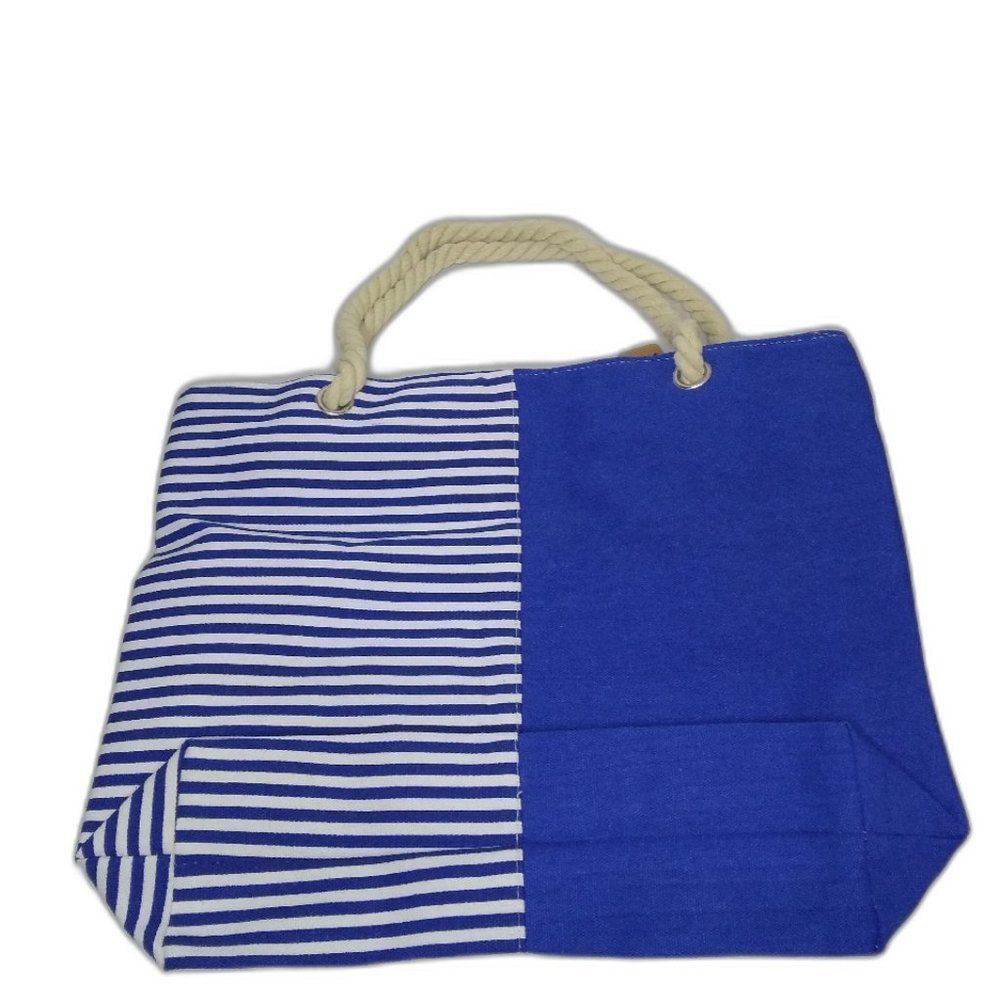 Large Tote Beach Pool Spring Summer Zippered Bag - Picture 5 of 6